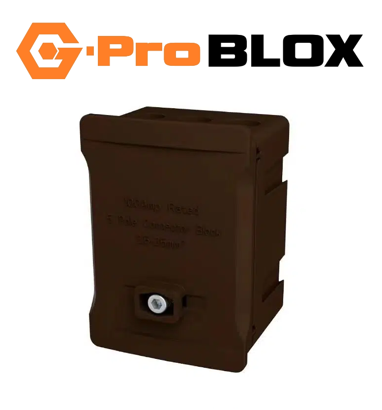 G-Pro Blox 5-Way 100A lockable single pole terminal block