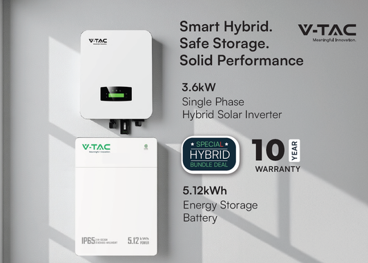 BUNDLE DEAL - 3.6kW Single Phase Hybrid Solar Inverter + 5.12kWh Energy Storage Battery