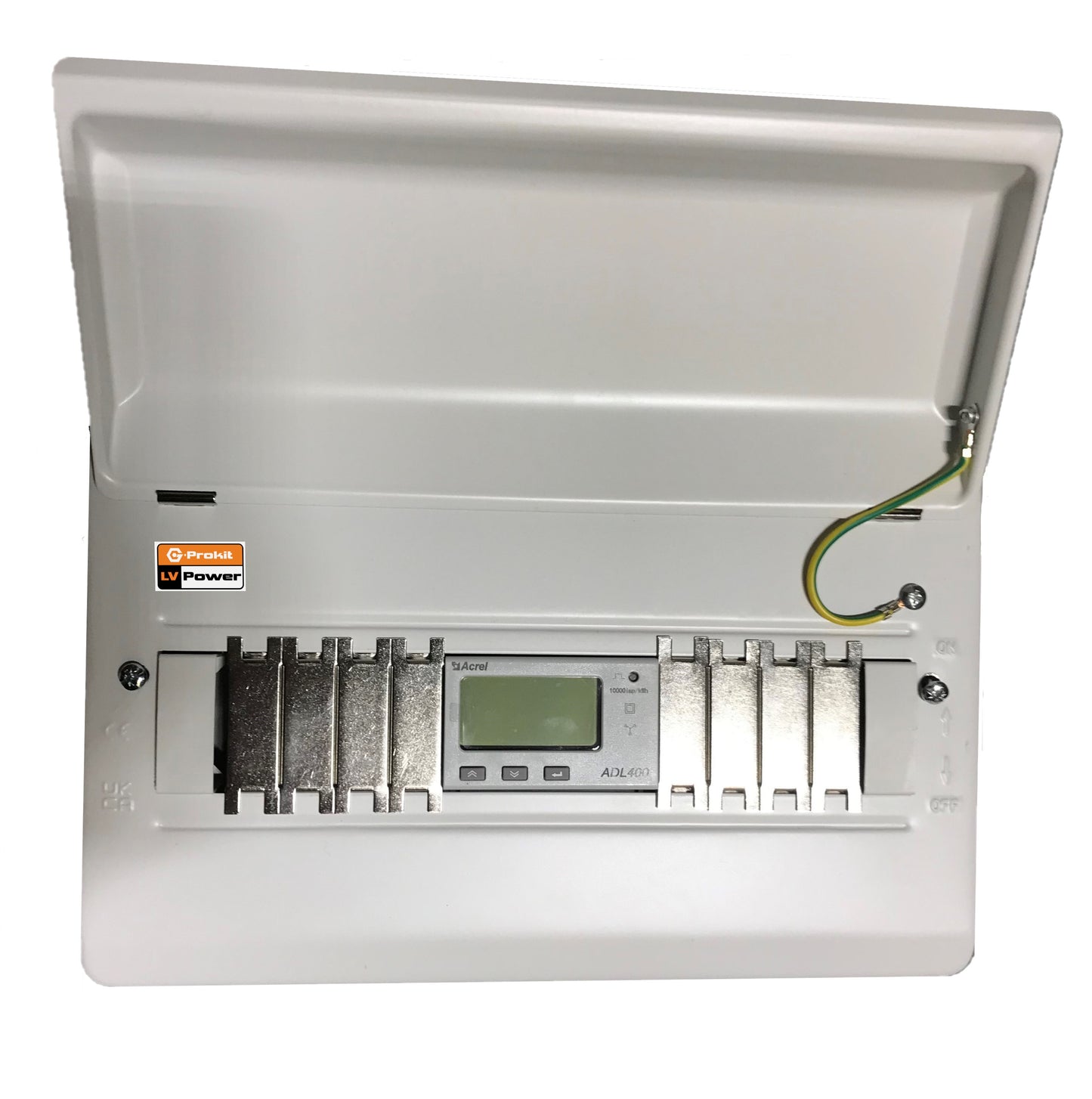 100A Three-Phase DIN Rail Metering Kit in Metal Enclosure