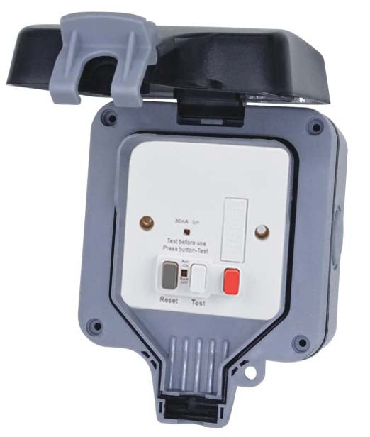 Weatherproof Fused Spur Switch - 1 Gang 13Amp RCD Fused Spur Passive (L)