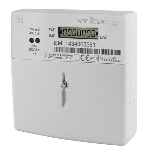 Emlite ECA2 1 Phase Meter 100A (Pulsed) with Extended Cover