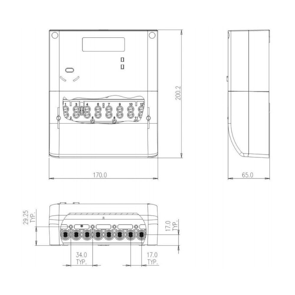 Emlite 3-Phase generation meter EMP 100A (1000 pulse/kWh)