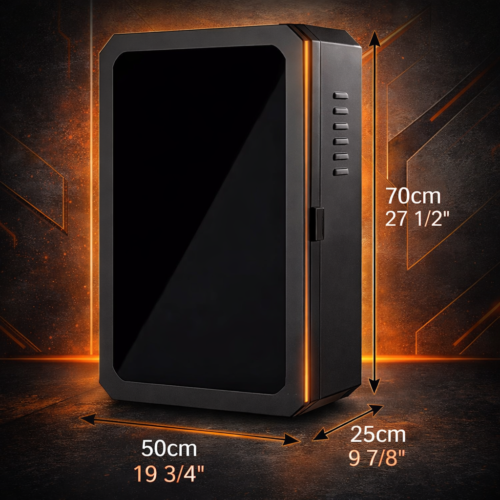 G-Pro Black Vented Glass-fronted Steel Enclosure for Solar Power Systems