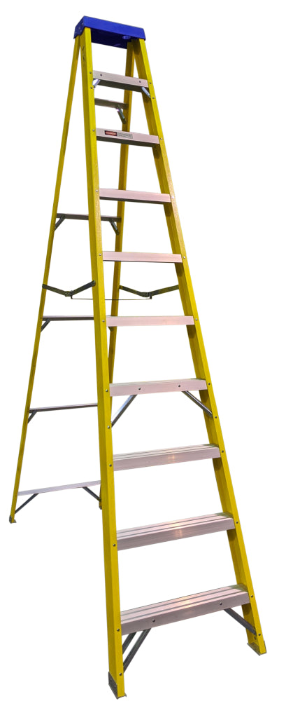 Fibre Glass Step Ladder 10 Tread ( 9 usable steps & tray )