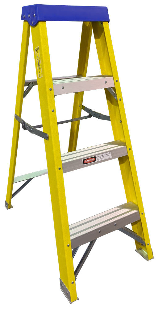 Fibre Glass Step Ladder 4 Tread ( 3 usable steps & tray )