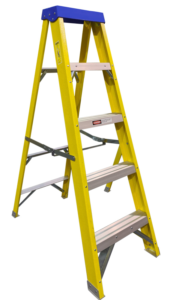 Fibre Glass Step Ladder 5 Tread ( 4 usable steps & tray )