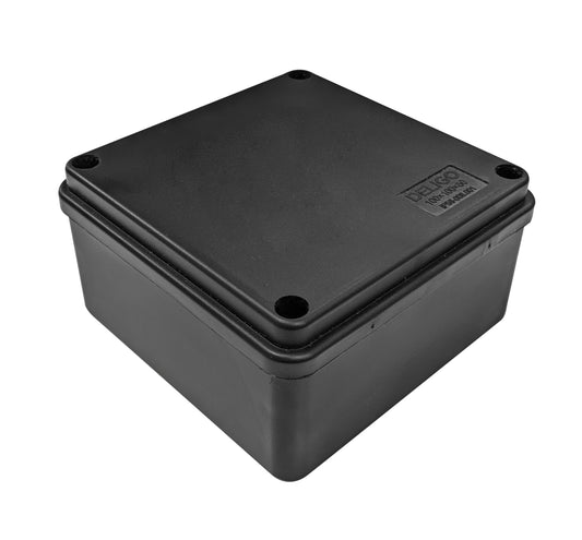 SQUARE JUNCTION BOX 100X100X50 - BLACK