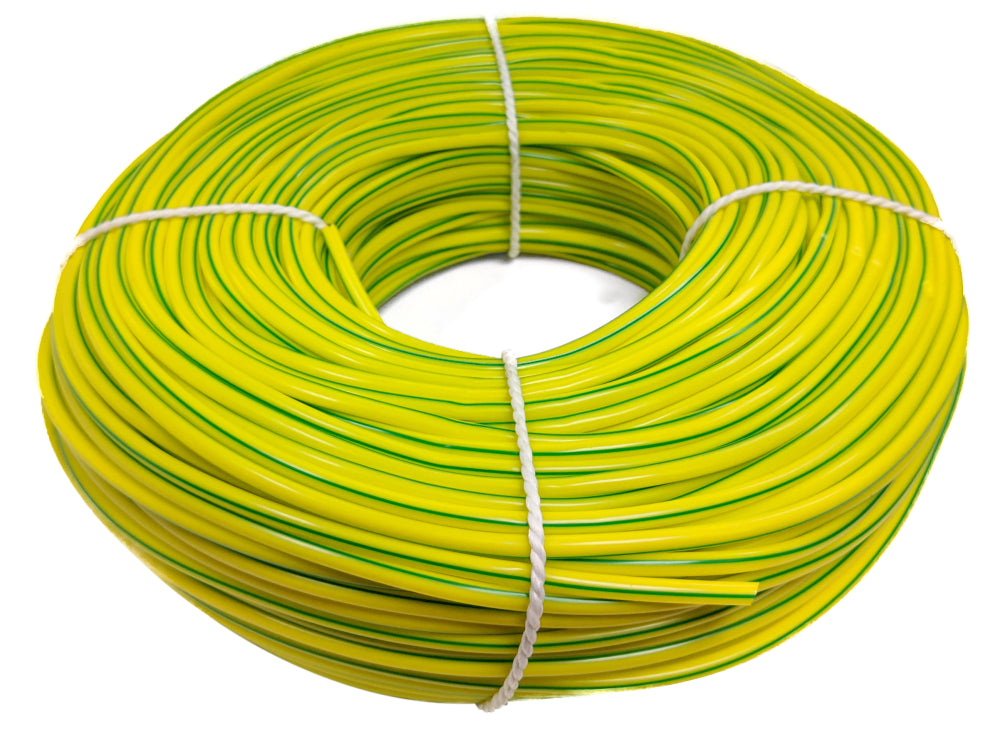 2 mm dia. Non-Shrinking cable sleeving - GREEN/YELLOW- 100 m