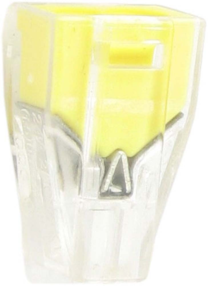 2 Conductor Push In clear connectors for solid and stranded wires re usable - 100 per pack