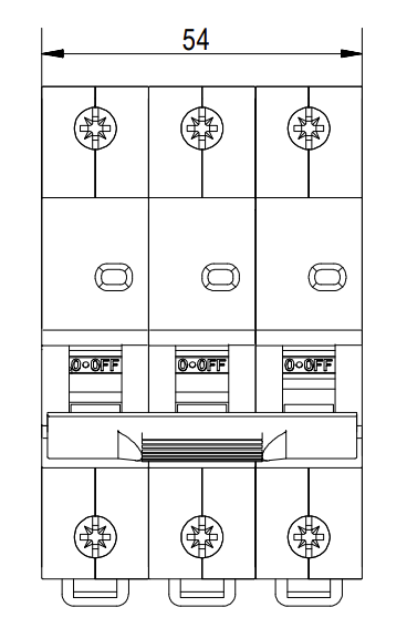 WCED 3-pole 10kA MCB 6-63A B/C/D Curve - WKC
